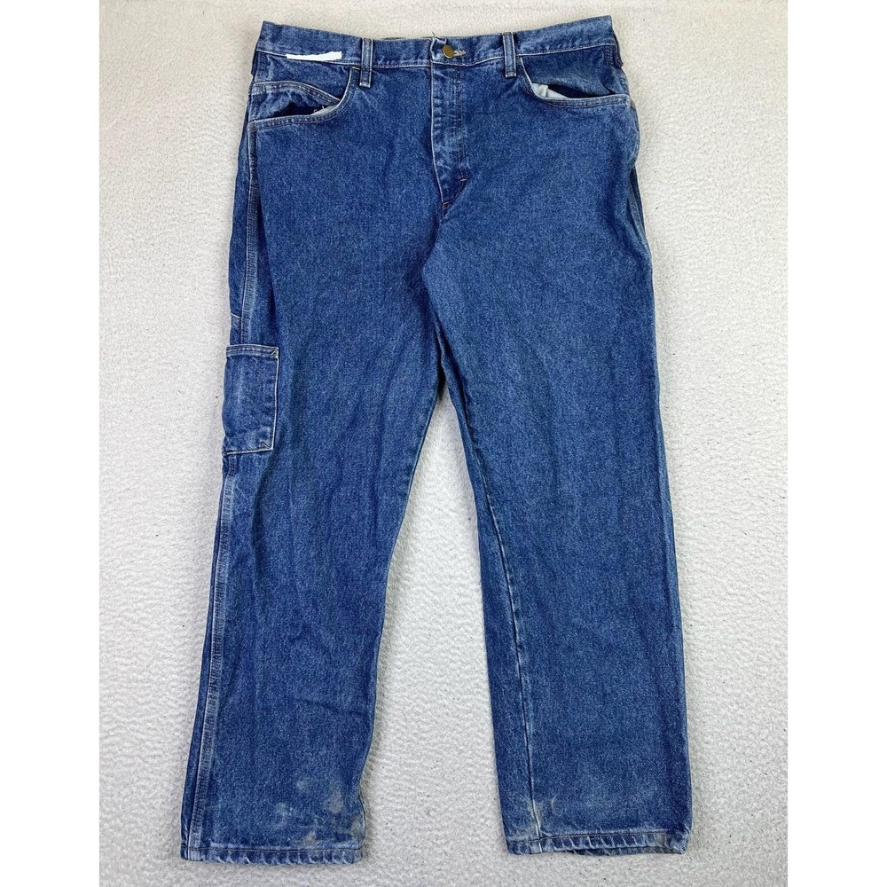 Bulwark FR PEJ8SW3 Jeans Mens 38x30 Blue Flame Resistant Relaxed Denim Pants